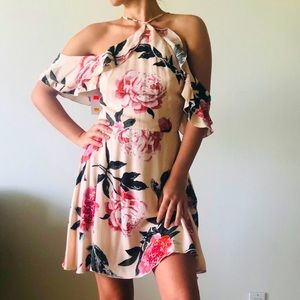 Off the shoulder feminine dress Small new